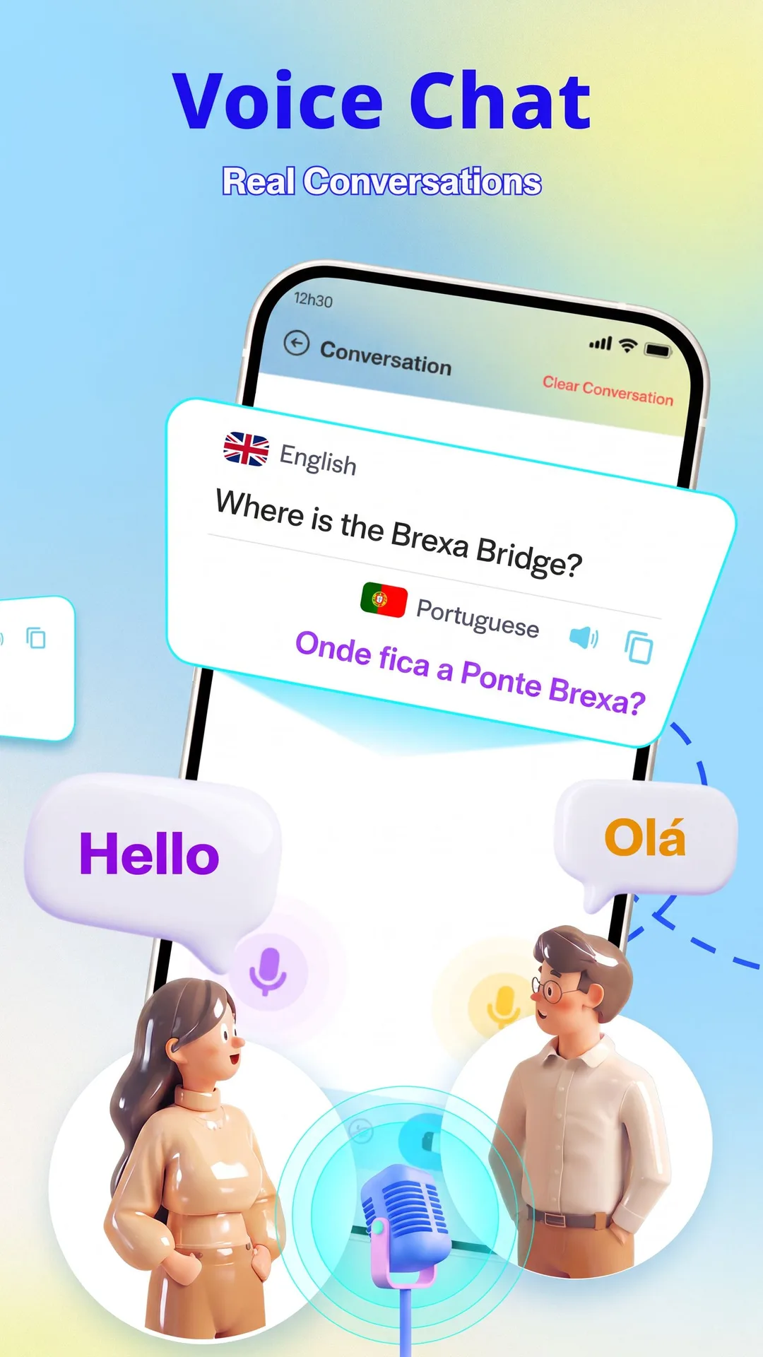 Voice Translator screen